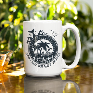 Don't Keep That Beach Waiting Tropical Pun Coffee Mug