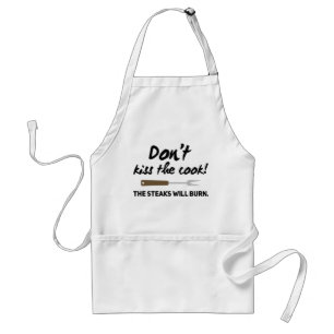 Don't Kiss the Cook Grillmaster Love Steaks Adult Apron