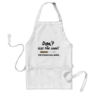Don't Kiss the Cook Grillmaster Love Steaks Adult Apron