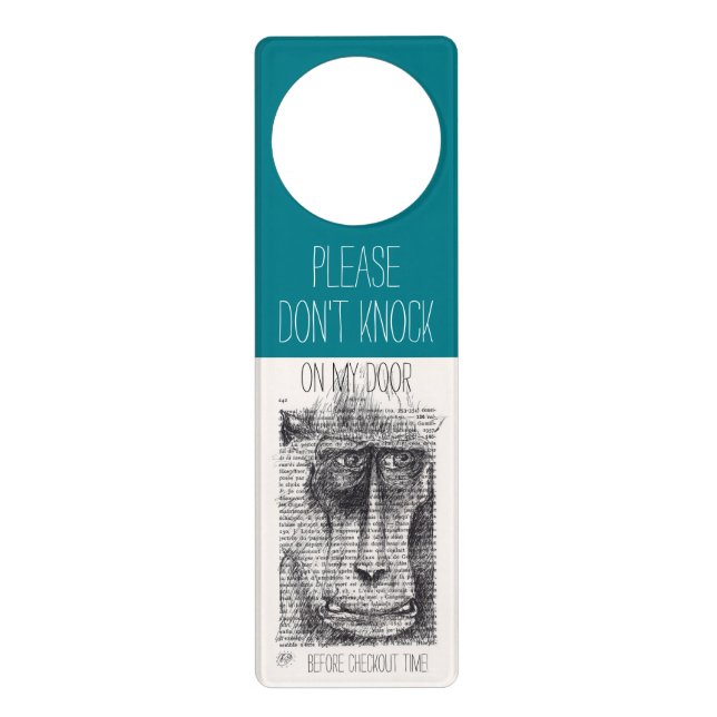 Don't knock on my door Monkey Year 2016 Hanger (Front)