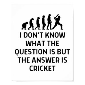 Don't Know What Question Is Answer Cricket Women M Poster