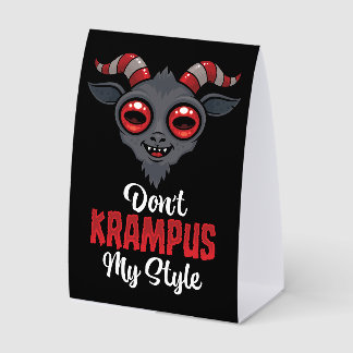 Don't Krampus My Style Paper Table Tent