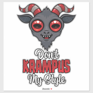 Don't Krampus My Style Sticker