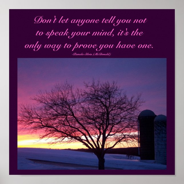 Don't let anyone tell you....Quote Poster (Front)