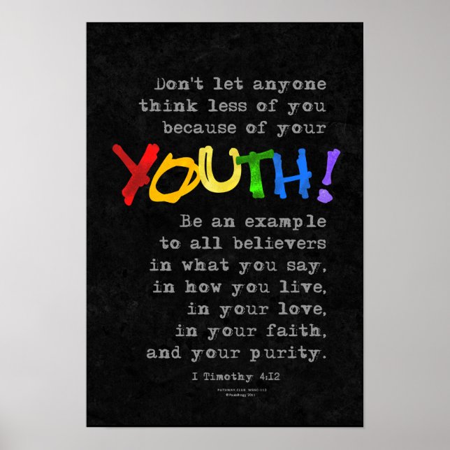 Don't let anyone think less:  YOUTH Poster (Front)