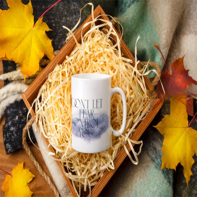 "Don't Let Fear Control You – Elegant Motivational Coffee Mug (Creator Uploaded)