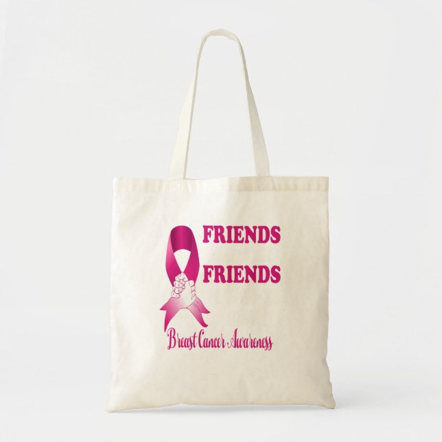 Dont Let Friends Fight Cancer Alone Breast Canc Tote Bag (Front)