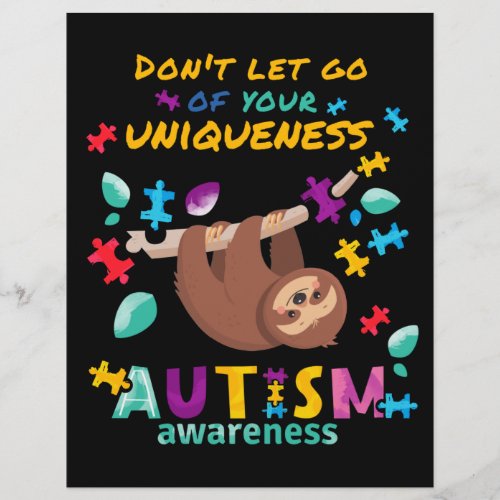 Dont Let Go Of Your Uniqueness Autism Awareness Flyer