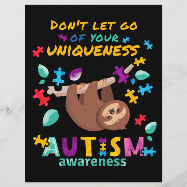 Don't Let Go Of Your Uniqueness Autism Awareness Flyer (Front)