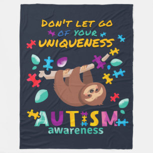 Don't Let Go of Your Uniqueness Colorful Keepsake Fleece Blanket