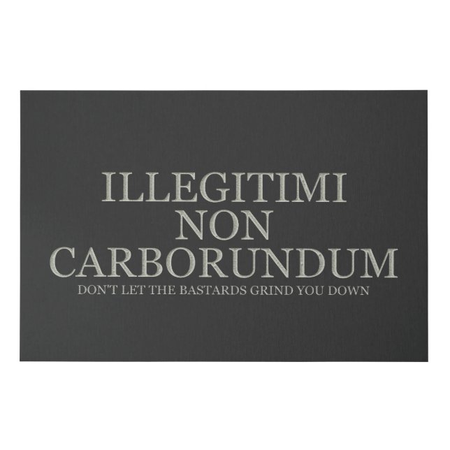 Don't Let The Bastards Get You Down - Light Faux Canvas Print (Front)