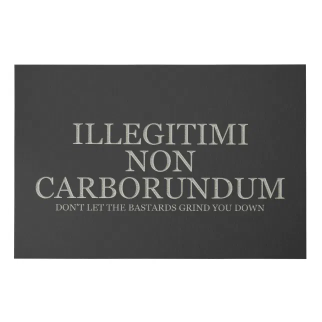 Don't Let The Bastards Get You Down - Light Faux Canvas Print | Zazzle