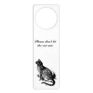 Don't Let The Cat Out Door Hanger