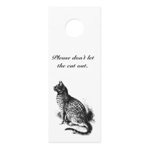 Don't Let The Cat Out Door Hanger