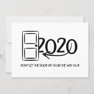 Don't let the door hit ya on the way out Christmas Invitation