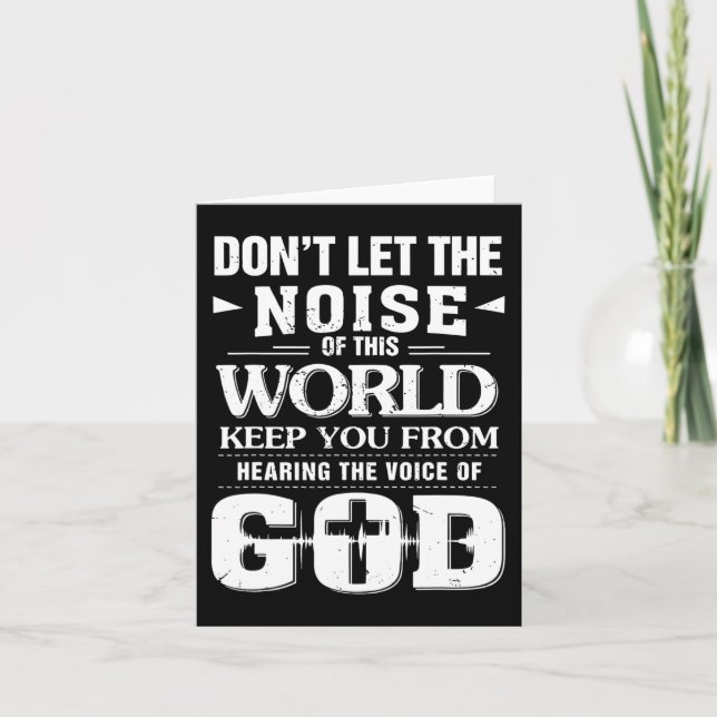 Don't Let The Noise Of This World Christian Easter Card (Front)