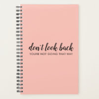 Don't Look Back | Modern Uplifting Peachy Pink Planner