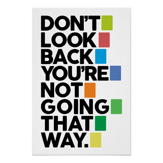 Don't look back poster (Front)