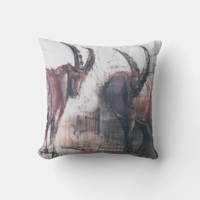 Don't Look Down Throw Pillow (Front)