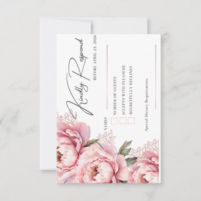 Don't Make Me Blush RSVP Card (Front)