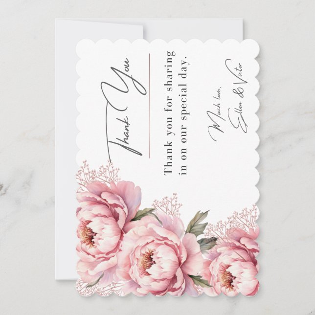 Don't Make Me Blush Thank You Card (Front)