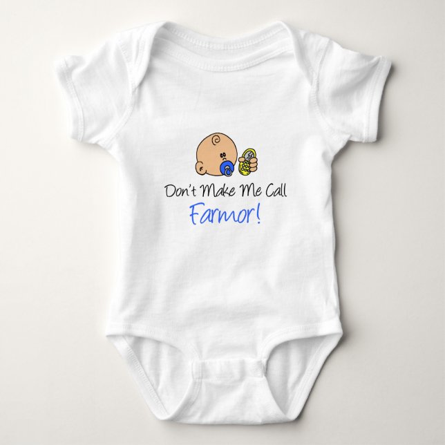 Don't Make Me Call Farmor Baby Bodysuit (Front)