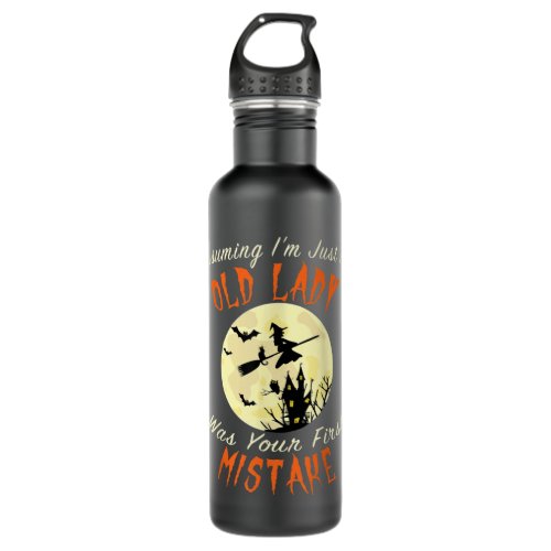 Dont Make Me Flip My Witch Switch Funny Halloween Stainless Steel Water Bottle