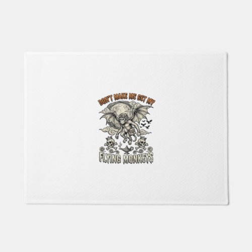Dont Make Me Get Flying Monkeys Halloween Moon Sku Doormat