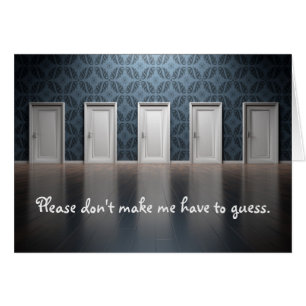 "Don't Make Me Guess" Relationship Repair Custom Cards