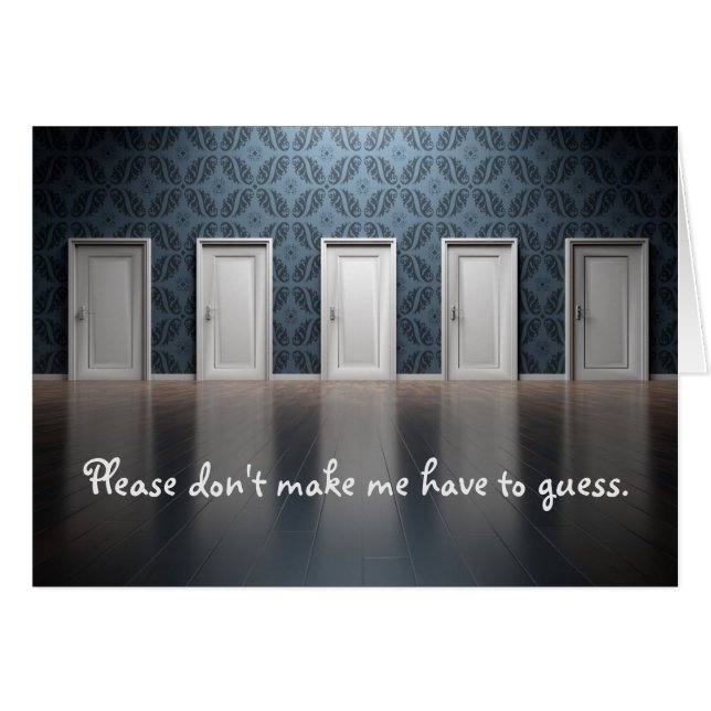 "Don't Make Me Guess" Relationship Repair Custom Cards (Front Horizontal)