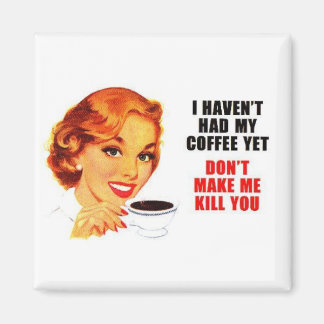 Don't Make Me Kill You Square Magnet. Magnet