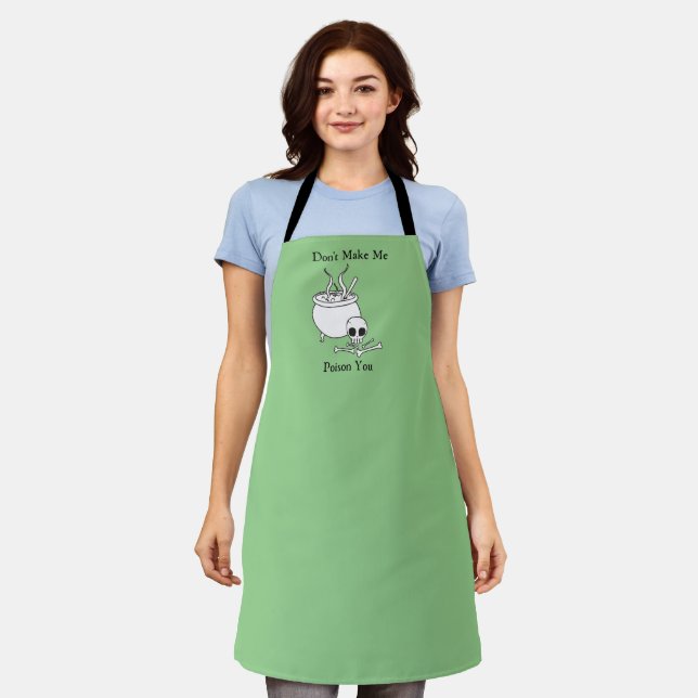 Don't Make Me Poison You Funny Horror Apron (Worn)