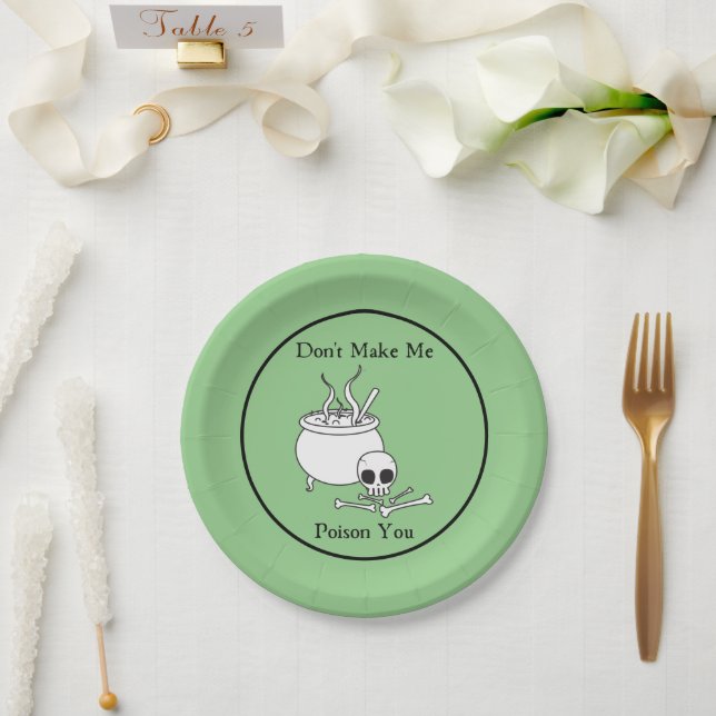 Don't Make Me Poison You Paper Plates (Wedding)