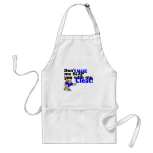 Dont Make Me Slap You With My Cleat Football Adult Apron