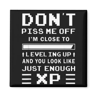 Don't Me Off I'm Close To Leveling Up Funny Gamer  Magnet
