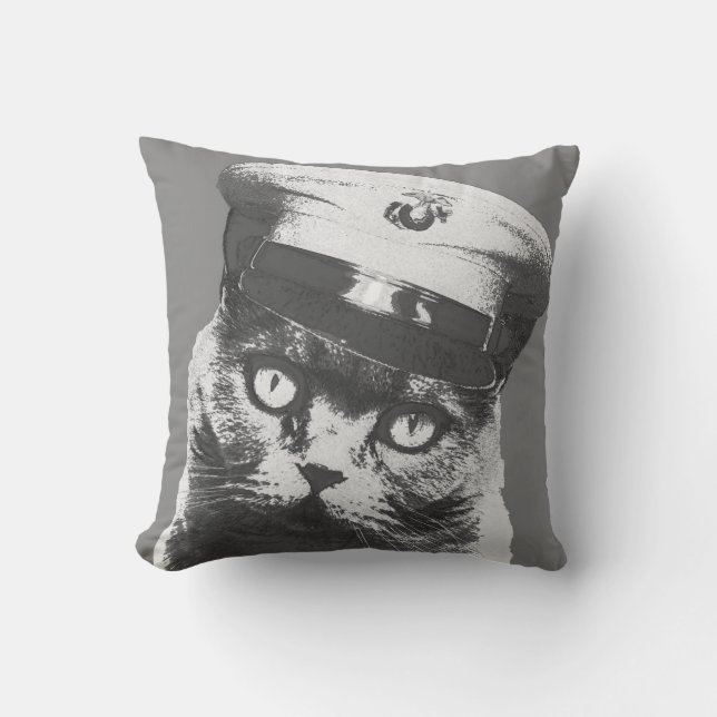 Don't Meow Throw Pillow (Front)