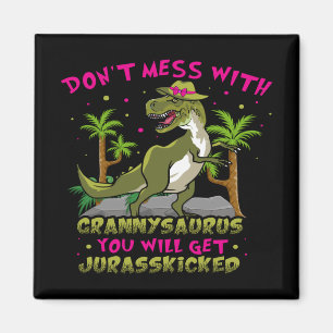 Don't Mess With Grannysaurus Magnet