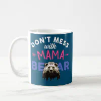 Mama Bear Coffee Mug for Mom, Mother, Wife - Cute Coffee Cups for Women -  Unique Fun Gifts for Her, Mother's Day, Christmas (Teal)