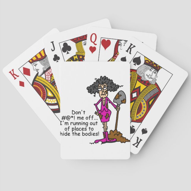 Don't Mess With Me Poker Cards (Back)