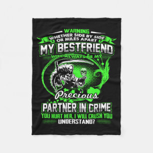 Don't Mess With My Friend  Fleece Blanket