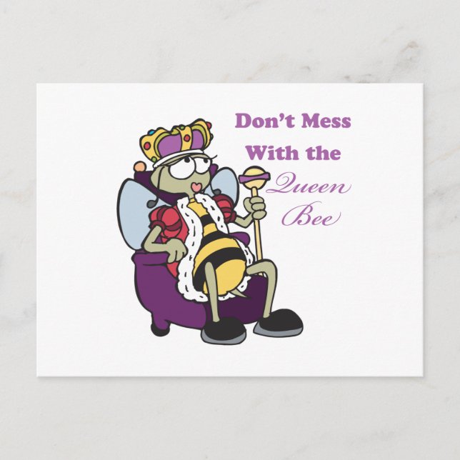 dont mess with queen bee postcard (Front)