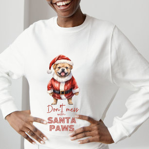 'Don't mess with Santa Paws" cute dog lover PJ top