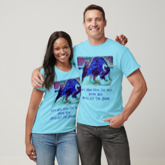 Don't Mess With The Bull Women's Blue T Shirt