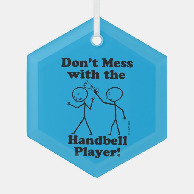 Don't Mess With The Handbell Player Ornament (Front)