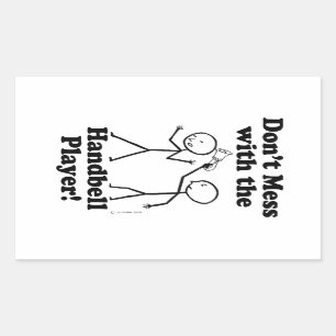 Don't Mess With The Handbell Player Rectangular Sticker