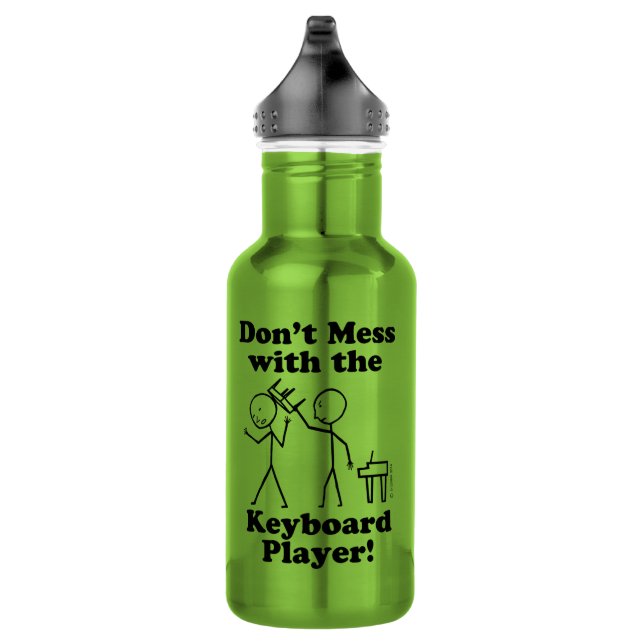 Don't Mess With The Keyboard Player Stainless Steel Water Bottle (Right)