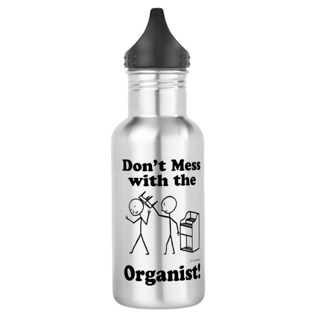 Don't Mess With The Organist Stainless Steel Water Bottle (Left)