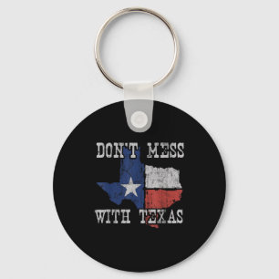 Don't Mess With Vintage Texas Longhorn Lone Star S Keychain