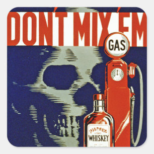 Don't Mix 'Em Square Sticker