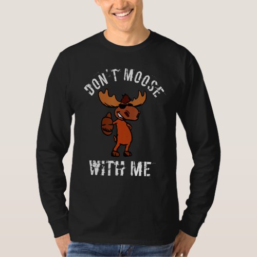 Dont Moose With Me Winter Buffalo Plaid Deer Love T_Shirt